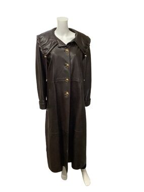 Leonards Furs Vintage Long Leather Coat